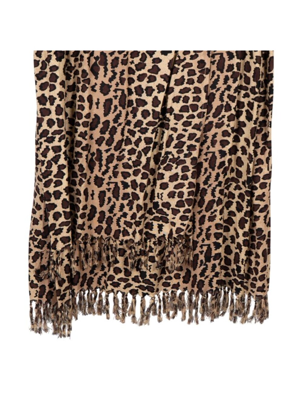 Leopard Print Wrap Skirt M Womens Maxi Y2K Fringe Hem Indie Safari 90s Modest - Picture 3 of 6